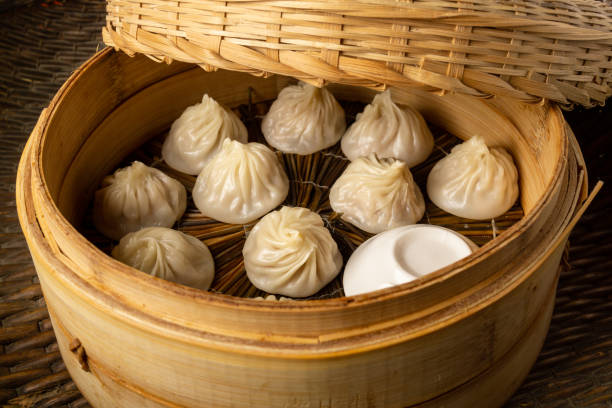 istock Steamed buns with crab and pork meat. 1291133317