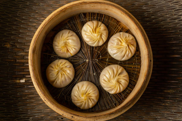 istock Steamed buns with crab and pork meat. 1291133381