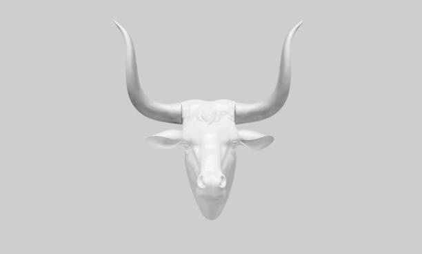 istock White bull's head as a symbol of 2021. 1291136317