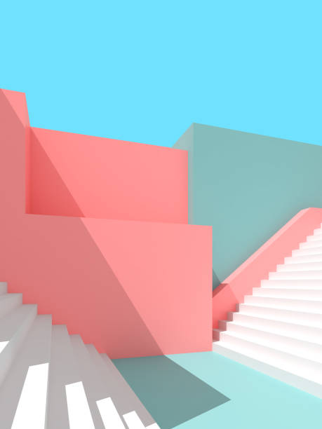 istock 3D illustration of abstract architecture background, Minimal architectural poster. 1291136549