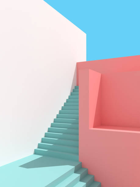 istock 3D illustration of abstract architecture background, Minimal architectural poster. 1291136553