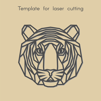 Cat Tiger - Laser Cut Out Unfinished Wood Craft Shape CAT71 Cat Tiger - Laser Cut Out Unfinished Wood Craft Shape CAT71