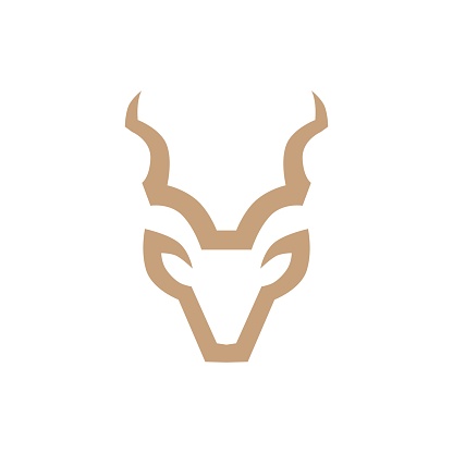 kudu head vector icon illustration