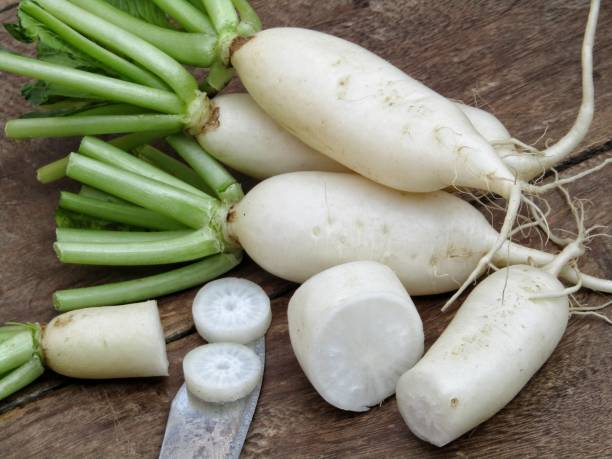 istock Daikon radishes stock photo 1291145204
