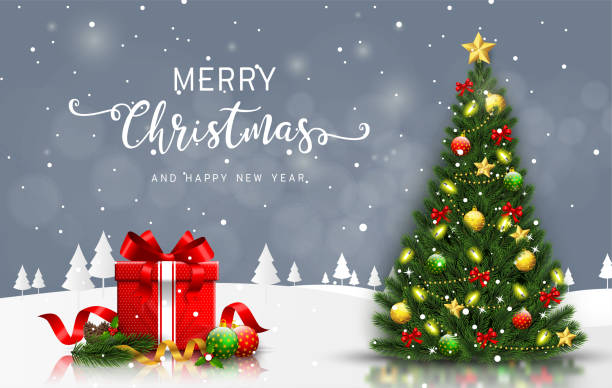 istock Merry Christmas and Happy New Year greeting 1291147283