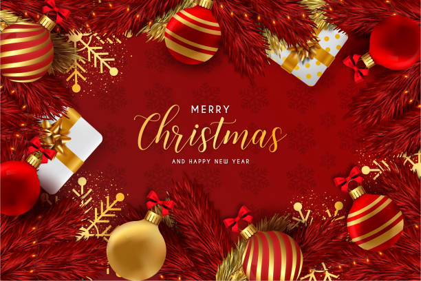 istock Merry Christmas and Happy New Year greeting 1291147557