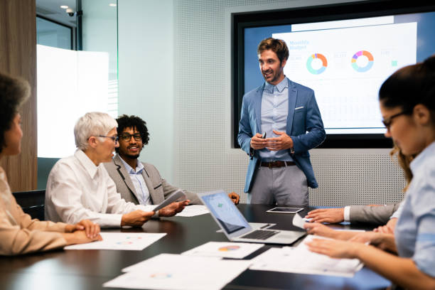 istock Creative business people working on business project in office 1291152665