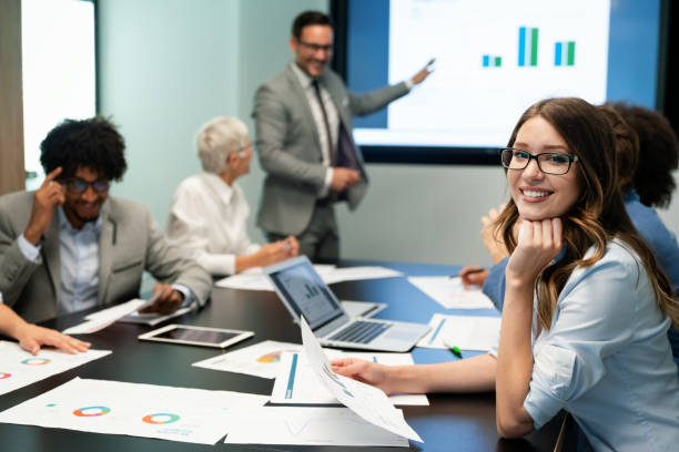istock Creative business people working on business project in office 1291152794