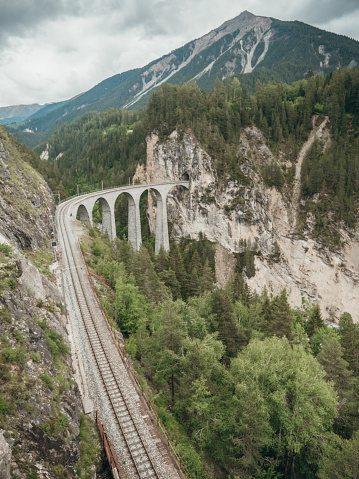 Famous bridge in Graubunden canton