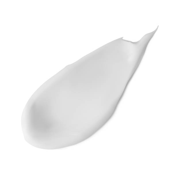 istock Realistic cosmetic cream smear vector illustration isolated on white background. Lotion stroke smudge. Cosmetic texture beauty skincare product sample 1291156253