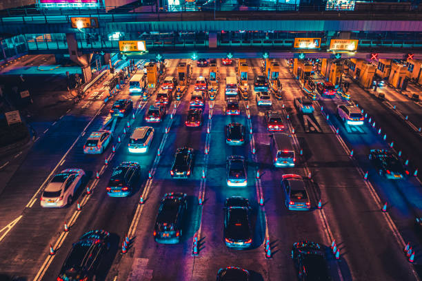 istock Hong Kong Cross Harbour Tunnel at night 1291158771