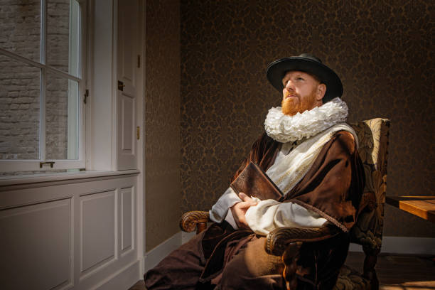 istock Redhead traditional dutch man by candlelight 1291165963