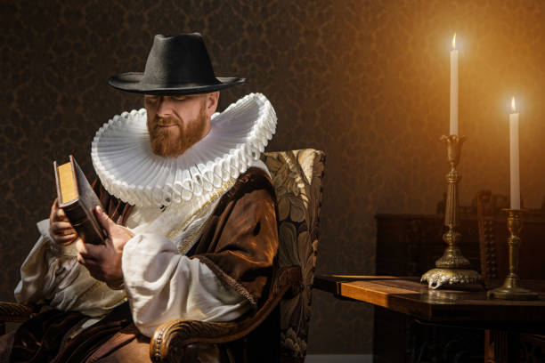 istock Redhead traditional dutch man by candlelight 1291168432