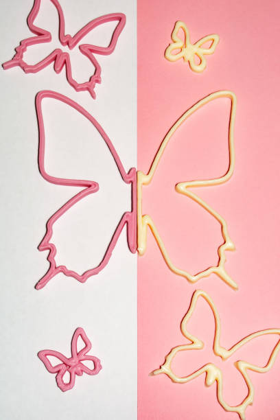 istock butterfly, printed with two types of chocolate on a 3D printer 1291170028