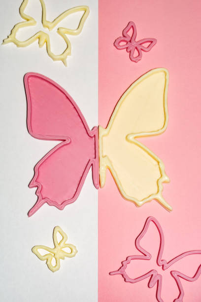 istock butterfly, printed with two types of chocolate on a 3D printer 1291170094