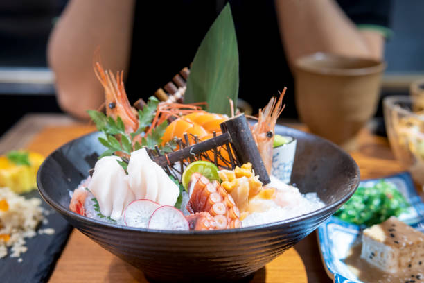 istock Japanese cuisines sashimi in the restaurant 1291170141