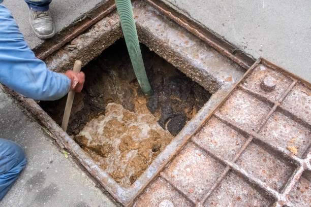 istock Clearing the cresspool with a gut and shovel 1291170165