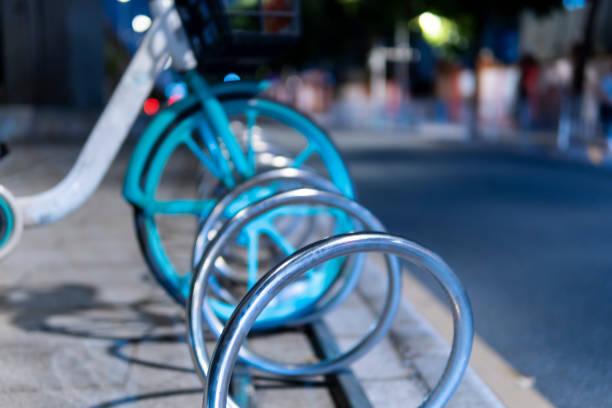 istock A sharing bicycle parked by the side of the road 1291170289