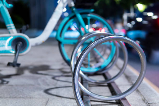 istock A sharing bicycle parked by the side of the road 1291170309