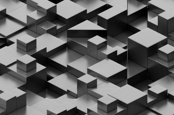 istock Abstract black geometric shapes 1291170668