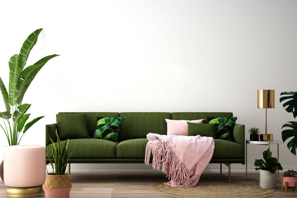 istock interior design for living area or reception background / 3d illustration,3d rendering 1291173087