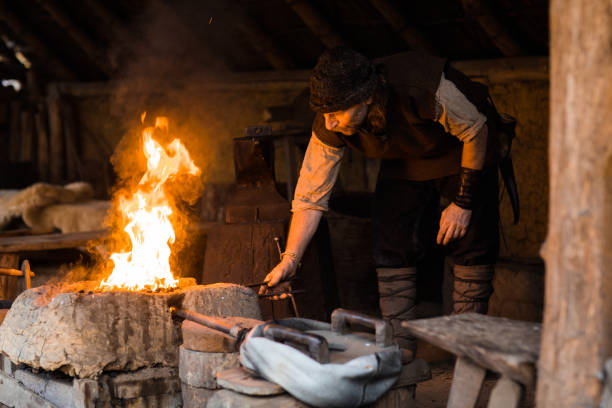 istock An individual viking blacksmith in a viking settlement 1291177741