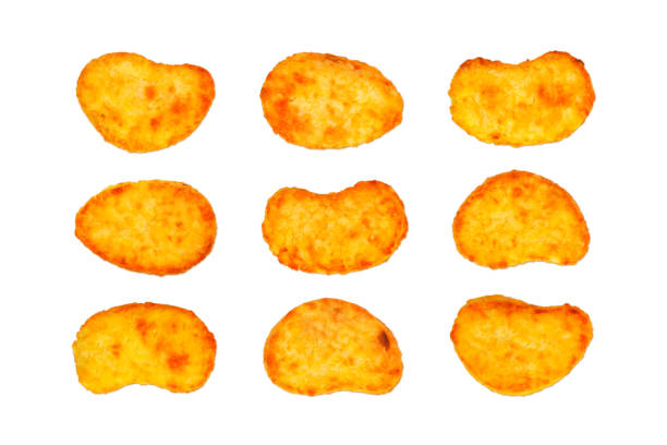 istock Set of tasty chicken nuggets isolated on white background. Chicken nugget, object for packaging, advertisement, menu 1291177797