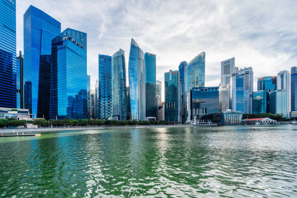 istock Singapore skyline and financial district 1291180051