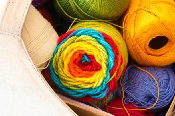 istock threads and yarns of various colors to crochet 1291182056