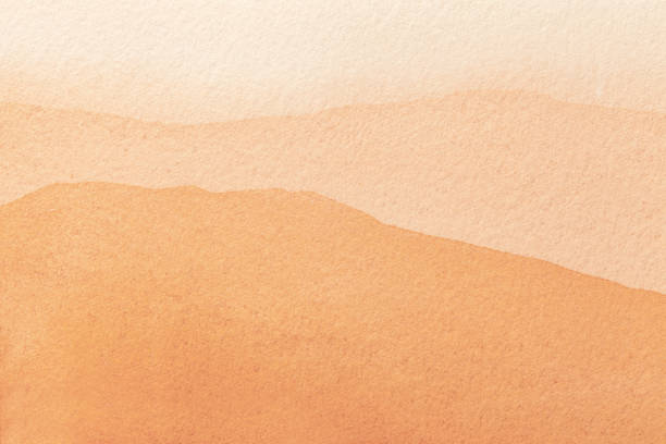 abstrakte kunst hintergrund orange und korallen farben. aquarell auf leinwand. - watercolor painting painting abstract paper stock-fotos und bilder