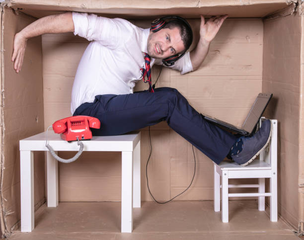istock broken businessman in a cardboard office, stress and depression from overwork 1291183645