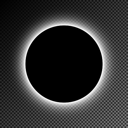 Black illuminated circle vector image. The EPS file is organised into layers for easy editing.