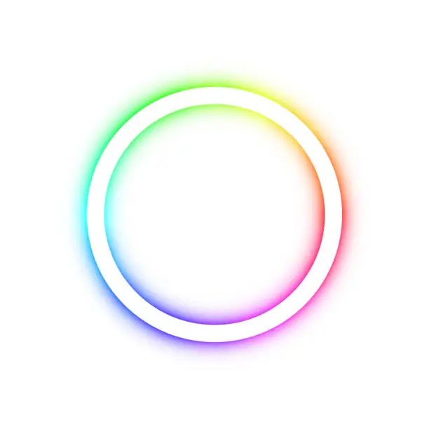Vector illustration of Spectrum illuminated ring on white background