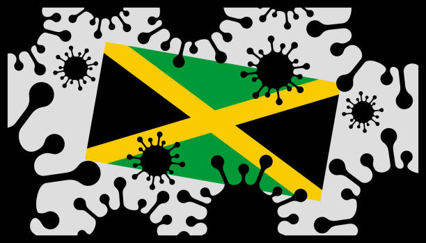 istock Covid-19 coronavirus pandemic icon and jamaica flag 1291186657
