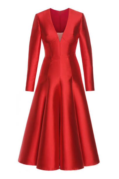 Red dress  isolated on white background.