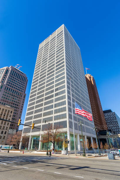 One Woodward Avenue in Detroit, Michigan Detroit, MI, USA - November 10: One Woodward Avenue in the Detroit Financial District on November 10, 2020 in downtown Detroit, Michigan. woodward stock pictures, royalty-free photos & images