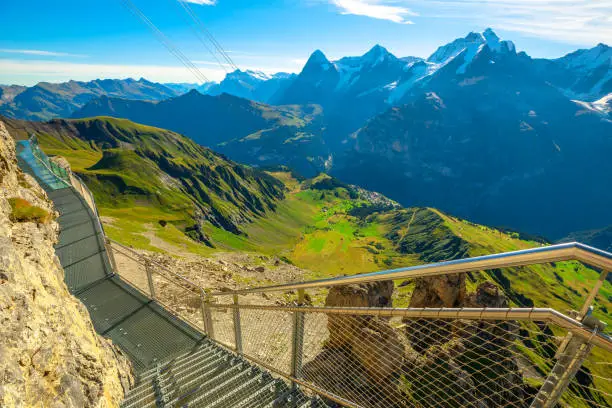 Photo of Crystal floor suspended on Schilthorn