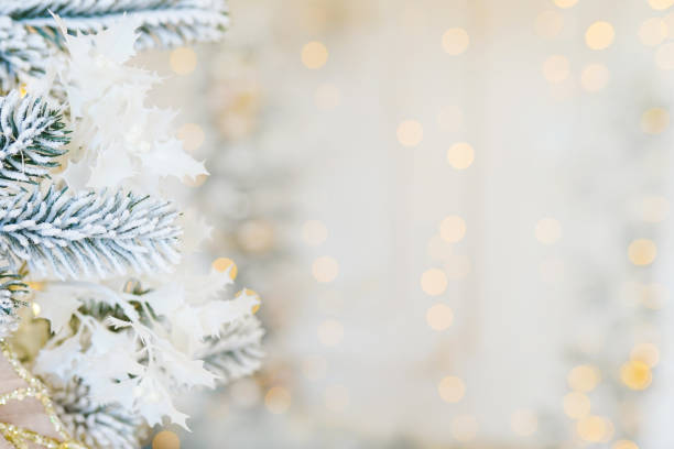 istock white Christmas decoration with bokeh abstract background 1291193907