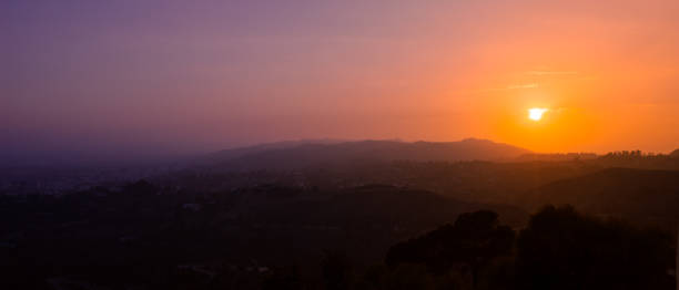 istock Sunset over the Hollywood hills 1291196448