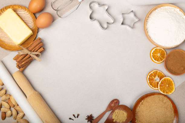 istock Christmas cookie cooking background 1291198956