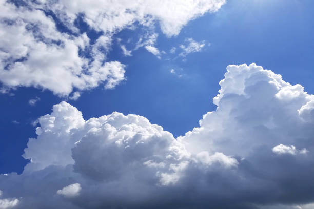 istock Beautiful blue sky and clouds flowing with the wind.Sunshine clouds sky during morning background. Blue, Abstract blurred gradient of peaceful nature. 1291207080