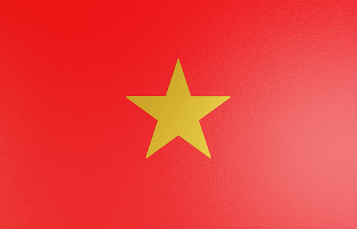 Golden Star symbol on a red background. Horizontal composition with copy space.