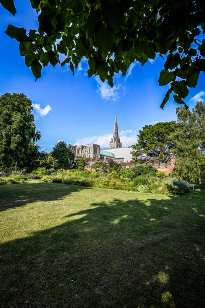 istock Green Meadow And Park Next To Chichester Cathedral In Chichester, UK 1291216871