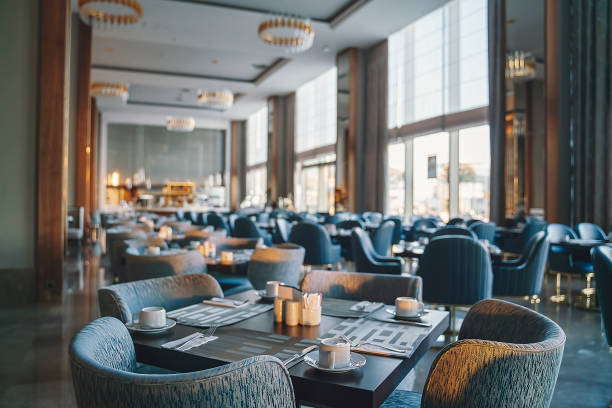 Interior of cozy restaurant