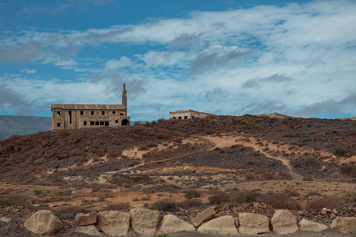 Ruins of the church of the leprosy station known as Sanatorio de Abona, Abades, Tenerife, Spain