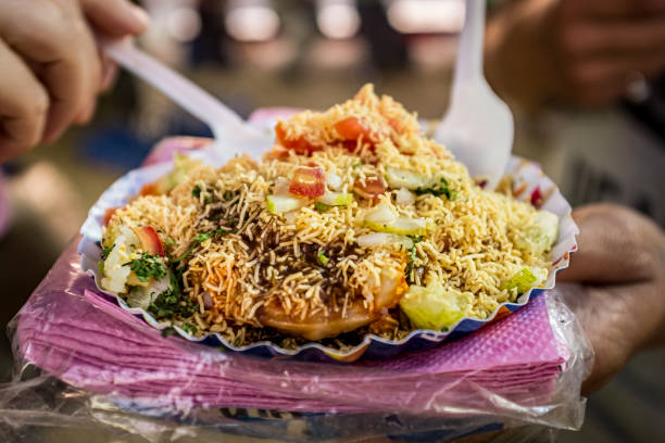 istock Sev Puri in Mumbai, India 1291226677