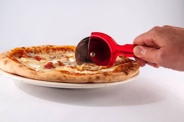 Picture of Plastic Red Pizza Cutter Slicer Knife