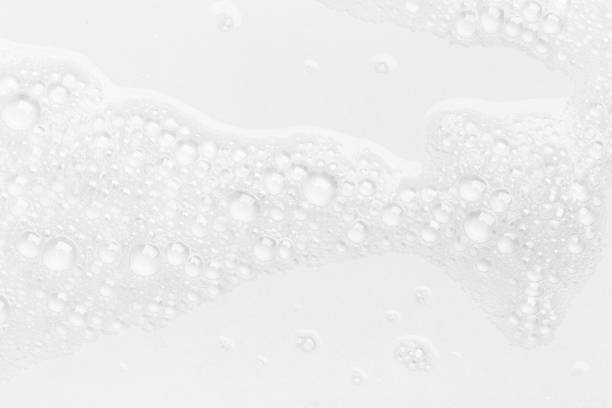 istock Foam bubble from soap or shampoo for washing isolated on white background from above 1291237164