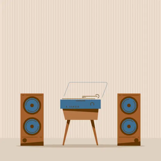 Vector illustration of Retro music party