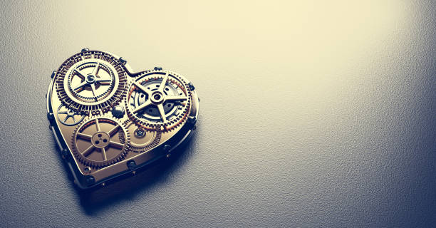 istock Heart shape clockwork. Gears and cogs mechanism. Valentine's Day 1291240520